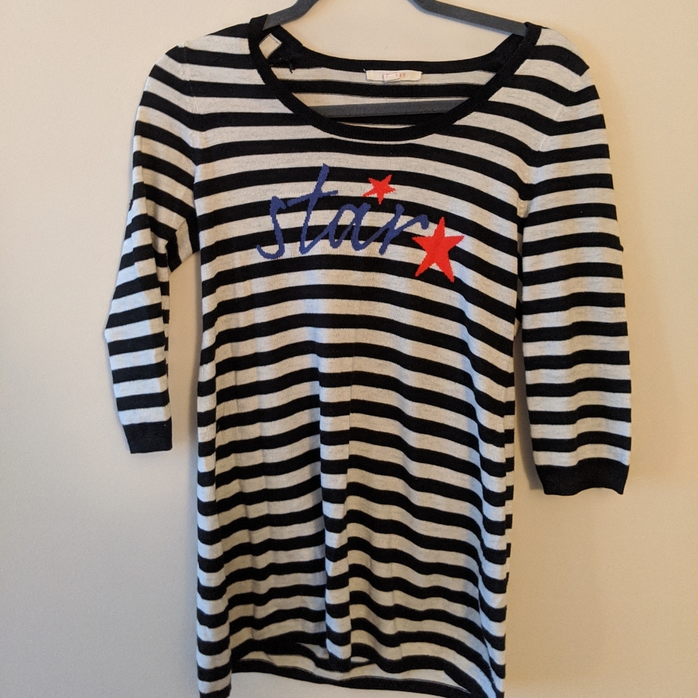 Long Sleeve ESPIRIT Striped Sleeve Top